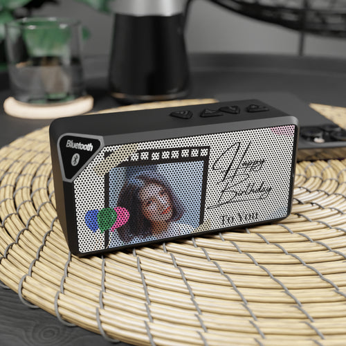 Bluetooth Speaker — Custom Photo "Happy Birthday To You" Portable Speaker Printify