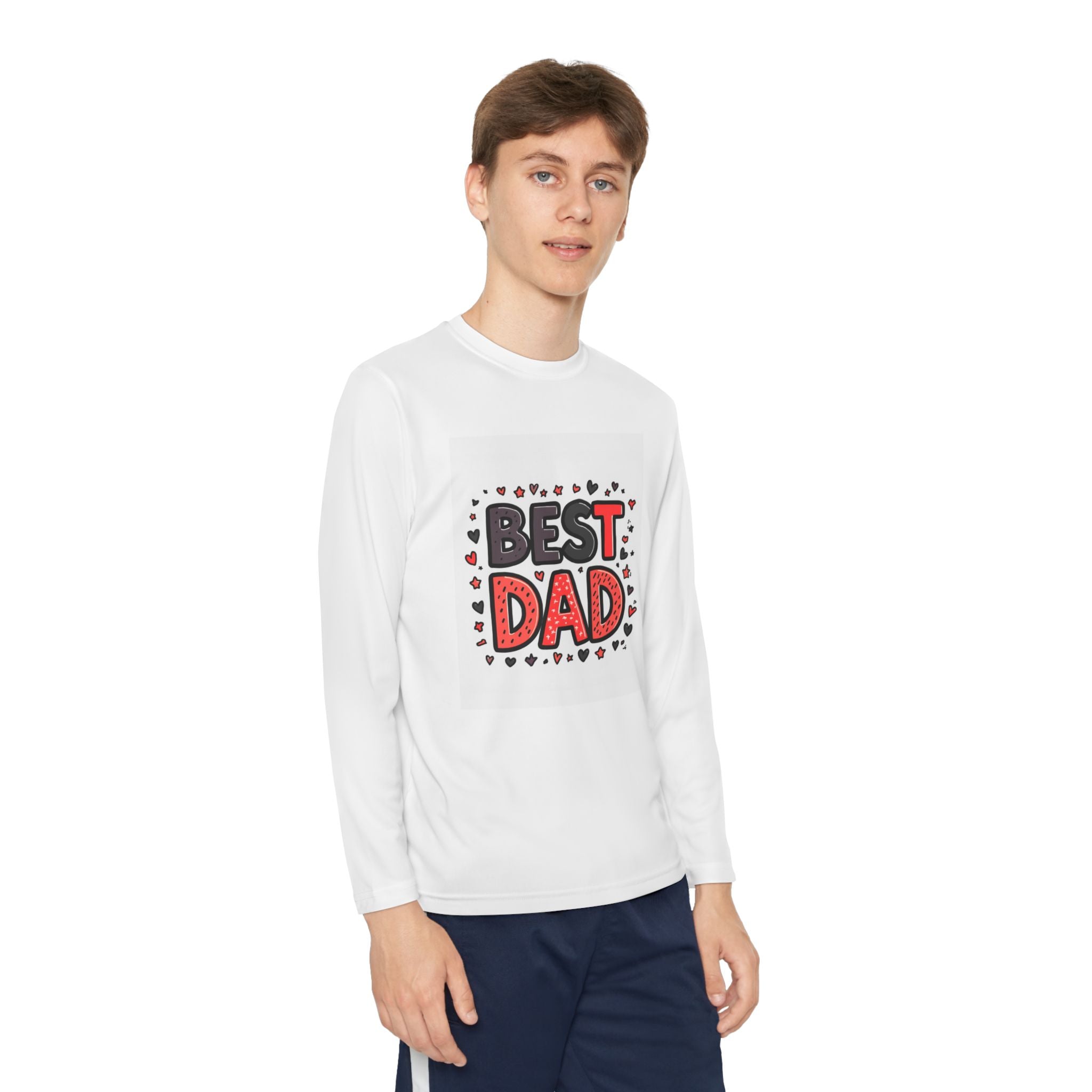 Best Dad Youth Long Sleeve Tee – Kids' Father's Day Shirt Printify
