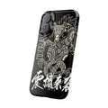 Dragon Slim Phone Case — Black Asian-Inspired Dragon Design with Calligraphy Printify