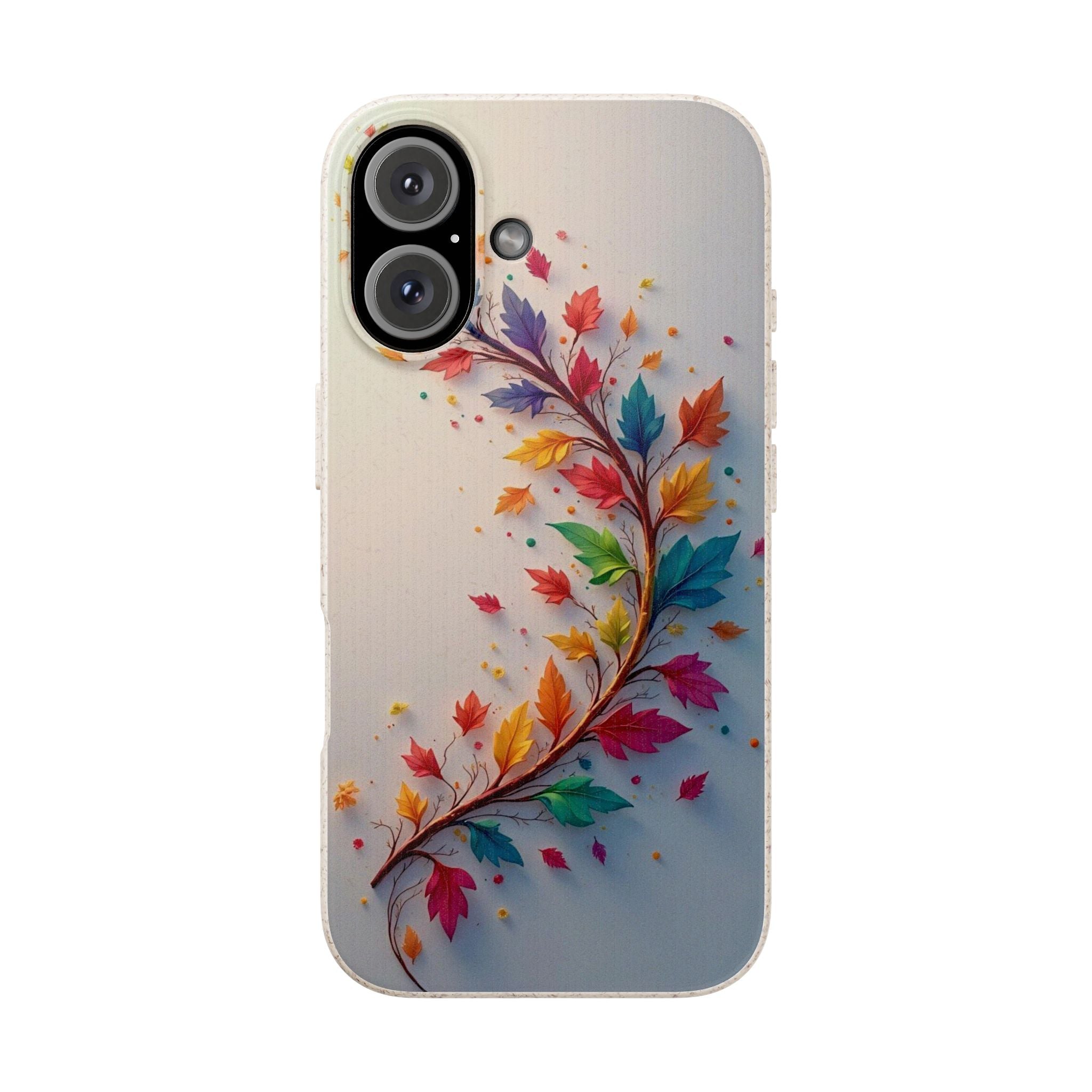 Biodegradable Phone Case — Colorful Leaf Vine Eco-Friendly iPhone Cover Printify