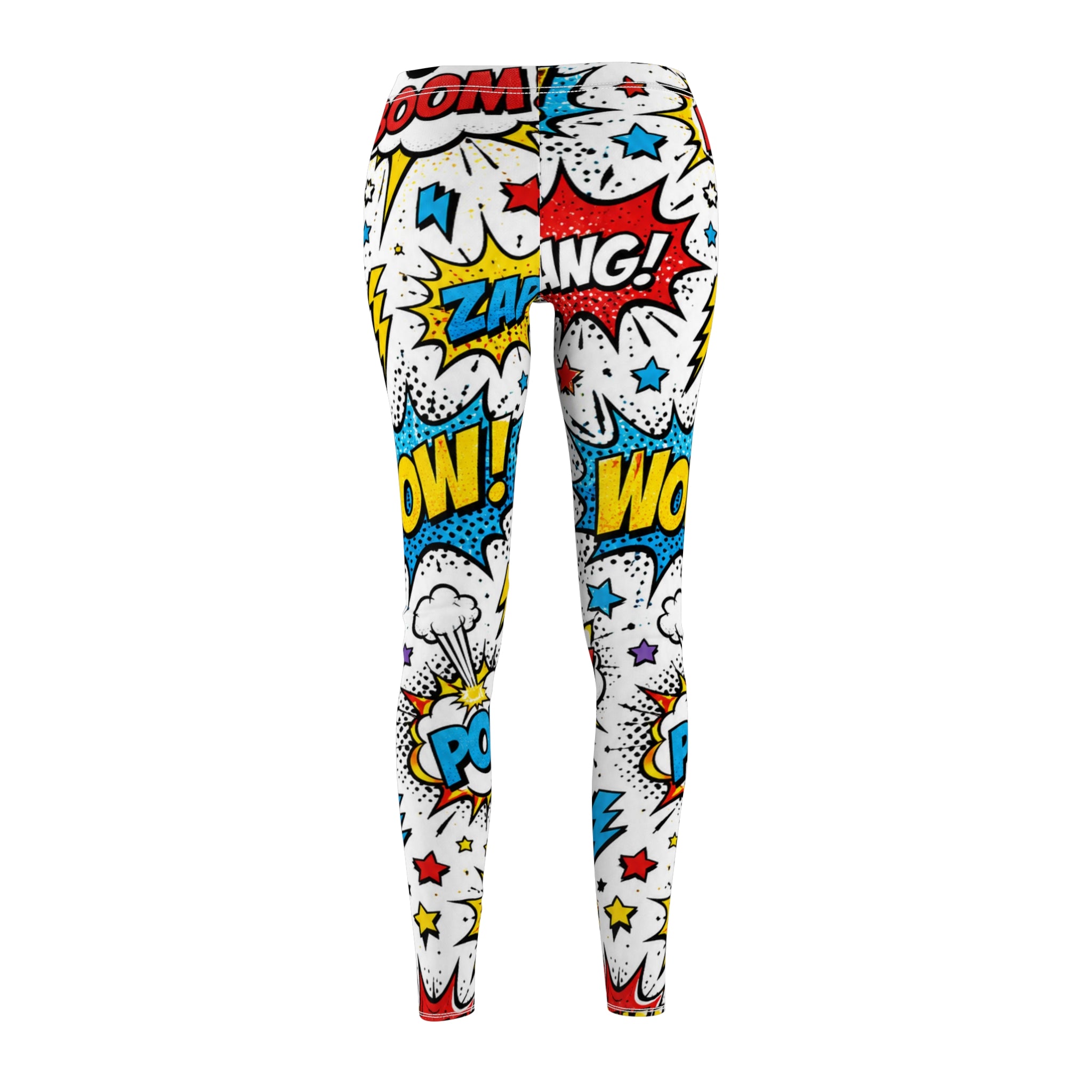 Comic Pop Art Leggings — "BANG! ZAP! POW!" Graphic Women's Leggings Printify