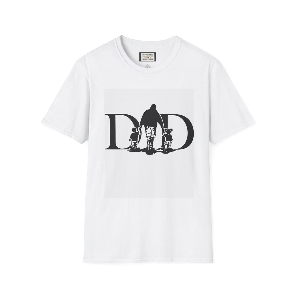 Dad & Kids Silhouette T-Shirt – Father and Children Bonding Tee Printify