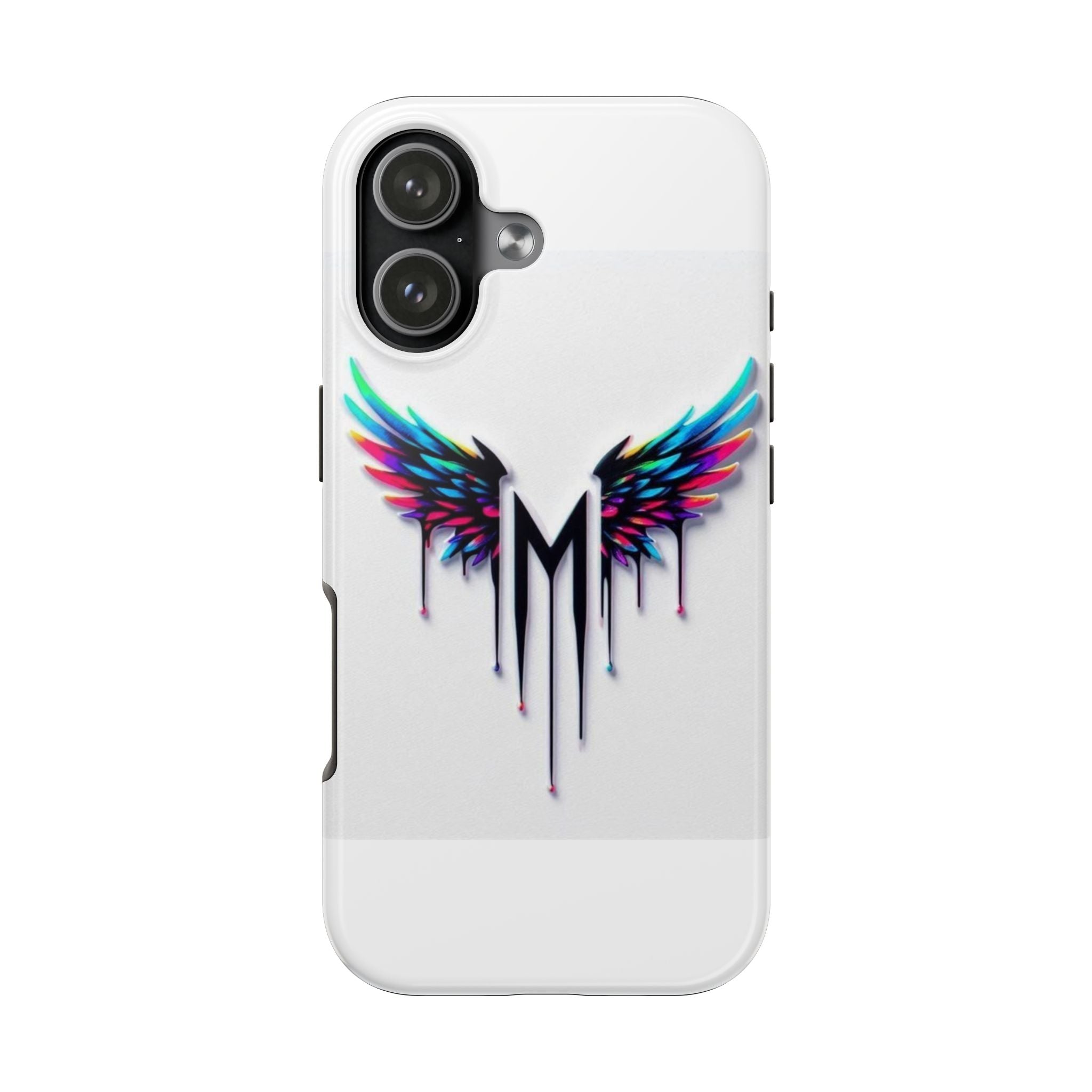 Tough Phone Case — Rainbow Drip Angel Wings "M" Protection