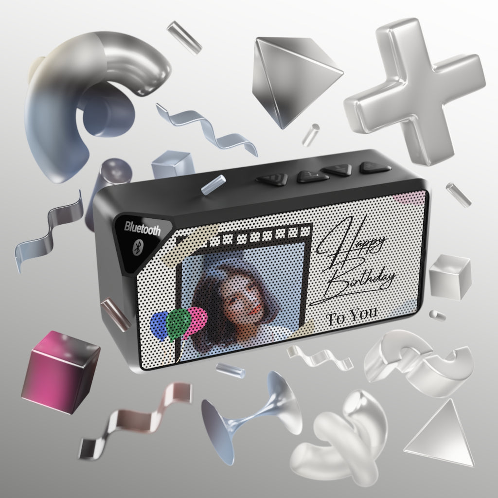 Bluetooth Speaker — Custom Photo "Happy Birthday To You" Portable Speaker Printify