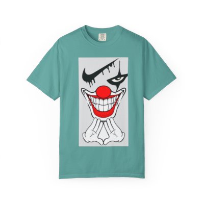 Creepy Clown Smile T-Shirt — Red Nose Horror Graphic Tee Printify